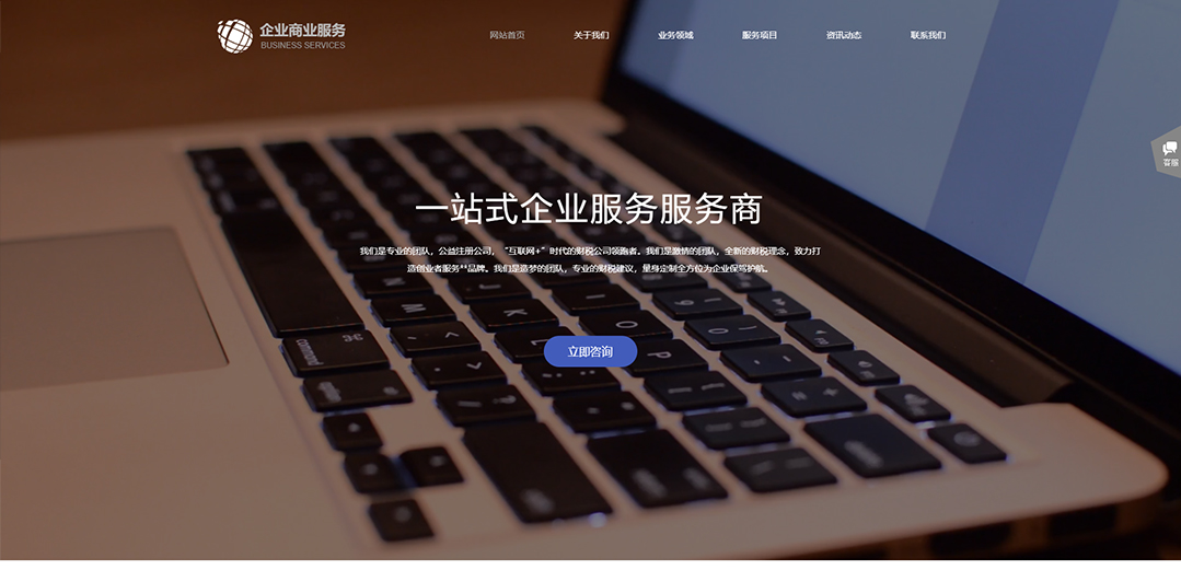 (帶手機版數(shù)據(jù)同步)自適應商業(yè)類財務報稅網(wǎng)站模板